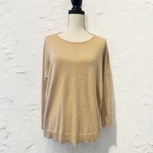 CHICO’S Cashmere mix Bateau scoop lightweight sweater women’s size 1 M 10 12